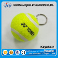 Wholesale cheap keychain custom logo tennis ball keyring round shape key holder
